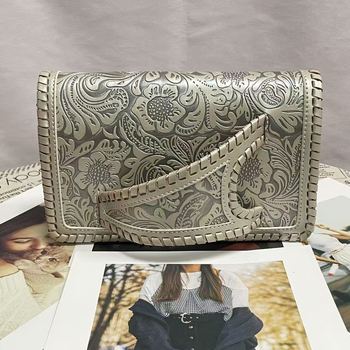 Europsko-američka retro reljefna ženska clutch torba s dugim novčanikom, večernja torba 2026