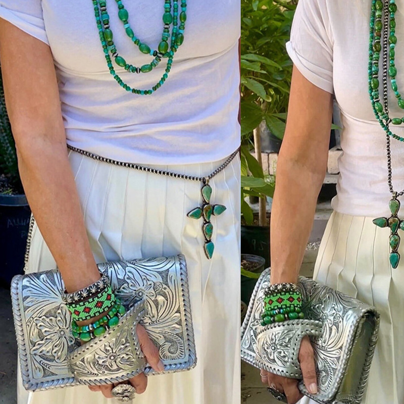 Europsko-američka retro reljefna ženska clutch torba s dugim novčanikom, večernja torba 2026