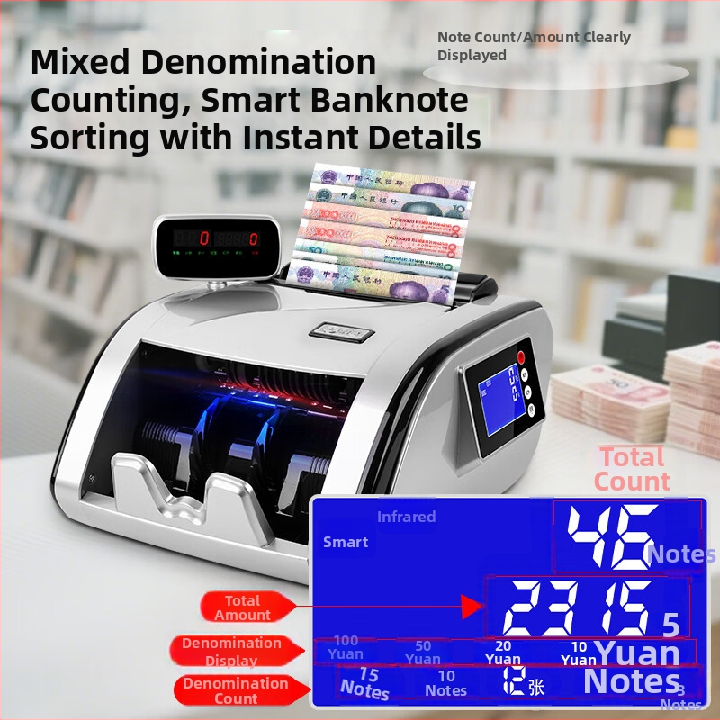 Comet B300 Mașină portabilă de numărat bancnote cu inteligență vocală de Clasa B