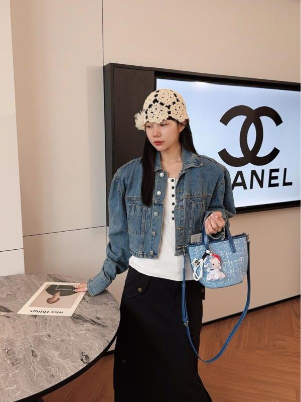 Tongfeng 25 Nova svestrana moderna denim torba preko ramena s džepom za telefon, kofer oblik 5746