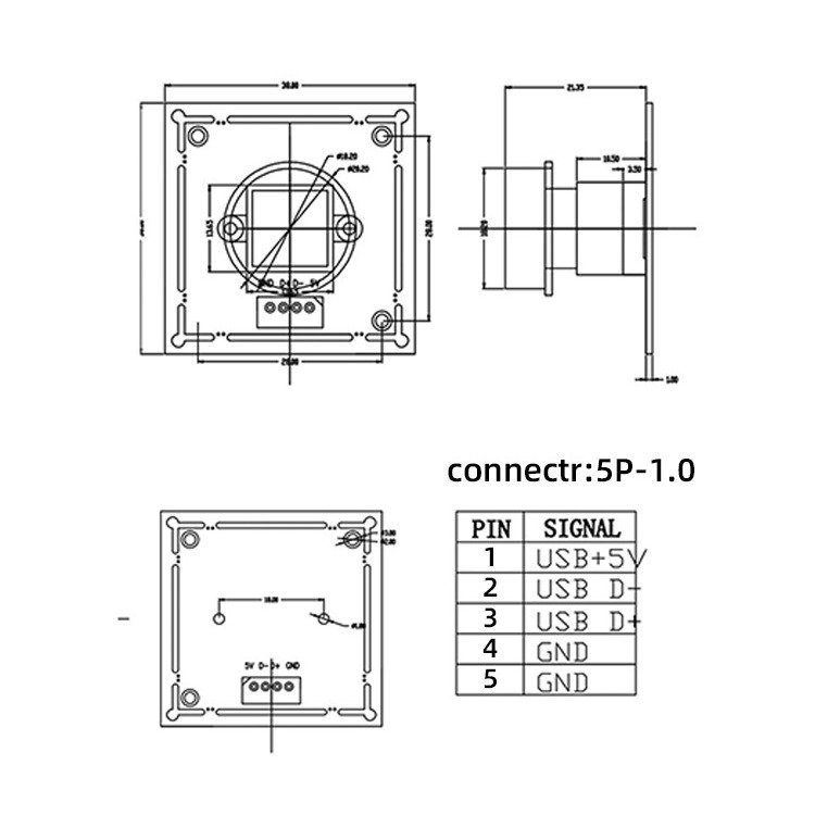 8 MP USB kamera modul s autofokusom za mikroskope i industrijsku opremu, CMOS IMX179