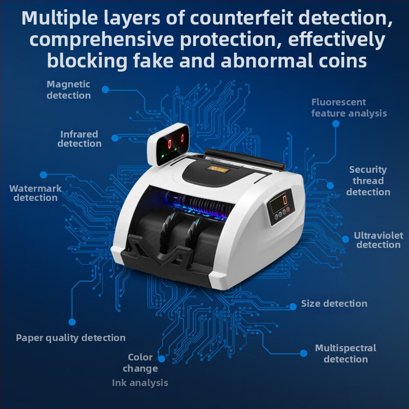 Comet B8+ detector de falsuri și numărător de bani, tip B pentru uz bancar, suportă noua versiune a yuanului