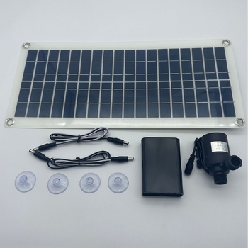Set exclusiv de pompe solare de apă 10W/30W/12V cu cutie cu baterii, energie nouă, debit mare, pompă verde și ecologică.