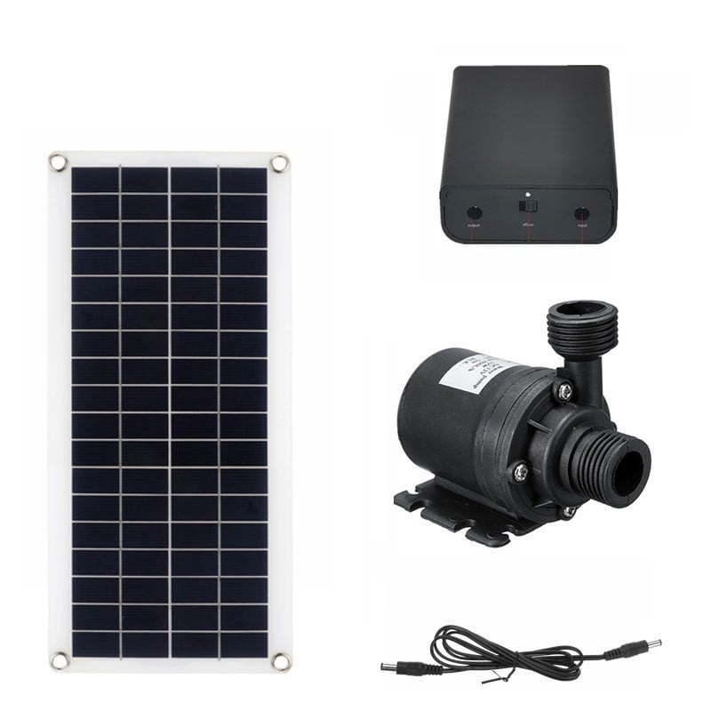 Set exclusiv de pompe solare de apă 10W/30W/12V cu cutie cu baterii, energie nouă, debit mare, pompă verde și ecologică.