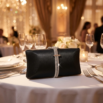 Elegantna večernja torbica s lančanim remenom, mini kvadratnog oblika, za formalne haljine