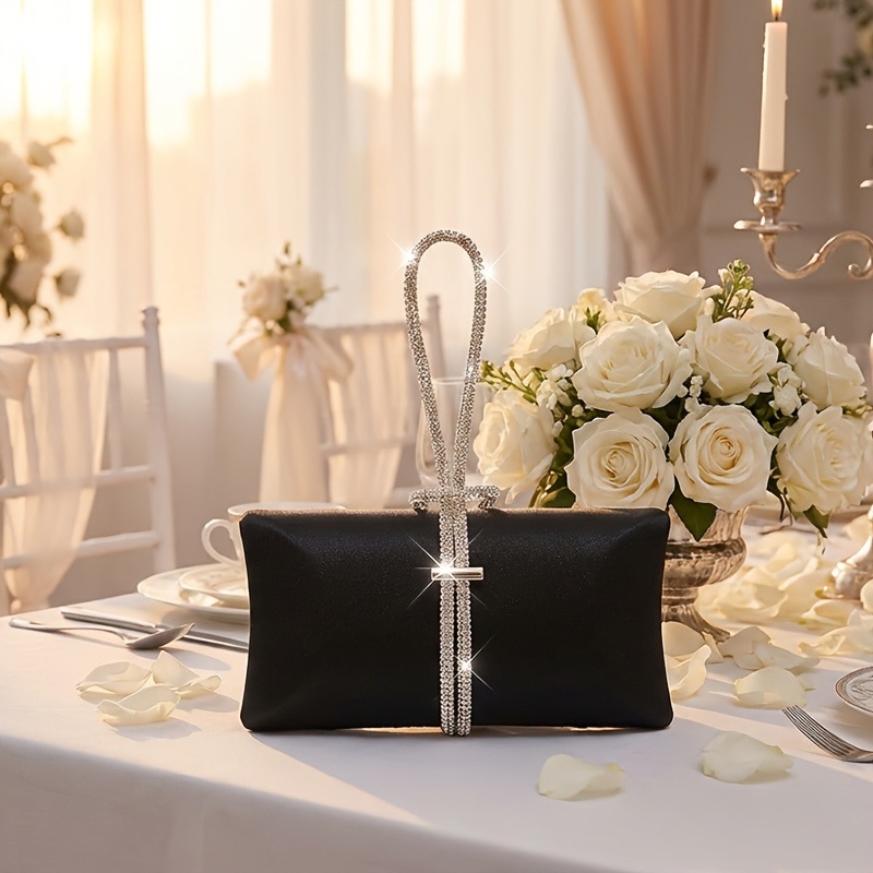 Elegantna večernja torbica s lančanim remenom, mini kvadratnog oblika, za formalne haljine