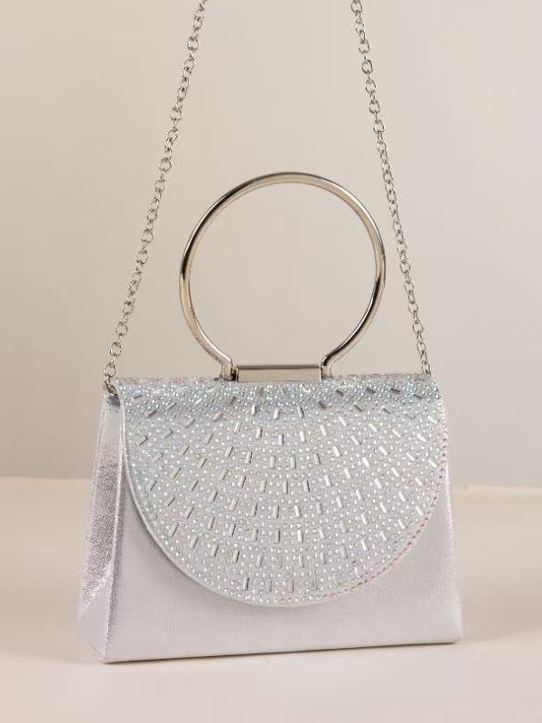 Ženska večernja clutch torbica s poklopcem, četvrtastog oblika, za zabave
