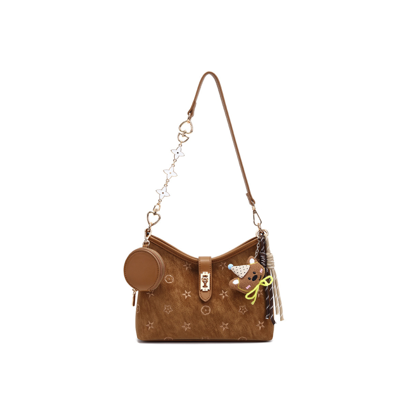 YICHEN PU crossbody torba za žene, srednje veličine, gradski minimalistički stil, podstava od poliestera, zimsko izdanje 2025, model 25773