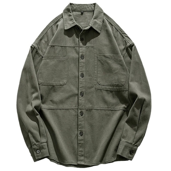 Muška košulja-jaknica od vunene smese, vintage karirani uzorak, rever lapel, flanel košulja jakna