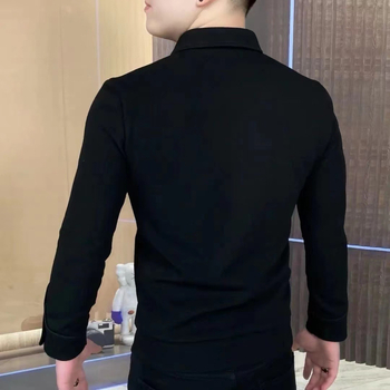 Muška košulja 2024, casual, dugi rukavi, korejski stil, lagani luksuz, jesen