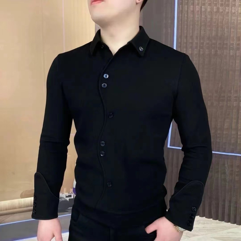 Muška košulja 2024, casual, dugi rukavi, korejski stil, lagani luksuz, jesen