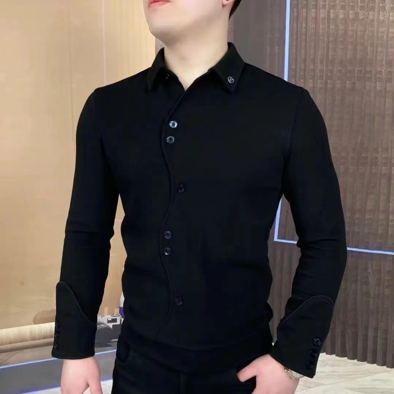 Muška košulja 2024, casual, dugi rukavi, korejski stil, lagani luksuz, jesen