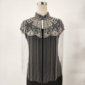Šal s resicama, ručno rađena vintage saree s perlicama i vezom, nastup, banket, zabava, svekrva, mladenka