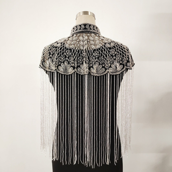 Šal s resicama, ručno rađena vintage saree s perlicama i vezom, nastup, banket, zabava, svekrva, mladenka