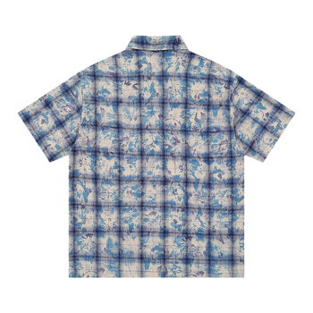Muška košulja s tie-dye karom, američki stil 2025 — vrhunska kvaliteta, retro inspiracija