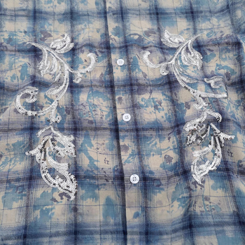 Muška košulja s tie-dye karom, američki stil 2025 — vrhunska kvaliteta, retro inspiracija