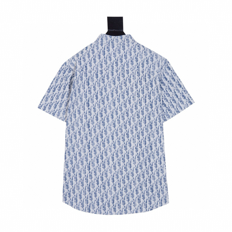 Visokokvalitetna jacquard denim košulja s kratkim rukavima, slobodan kroj, puni logo