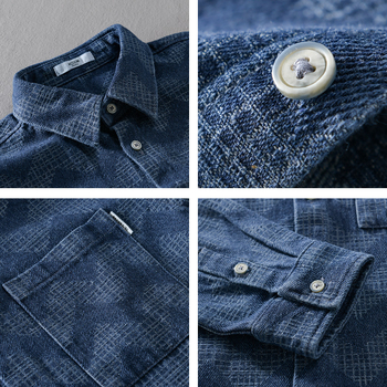 Muška denim košulja s dugim rukavima za proljeće i jesen, opuštena kroj, svakodnevni stil za mlade muškarce 9695