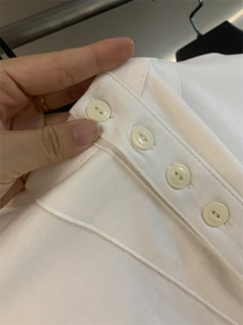 Muško dugačko majica od pamuka s dvostrukom pređom, oprana, basic T-shirt, za jesen i zimu, okrugli izrez