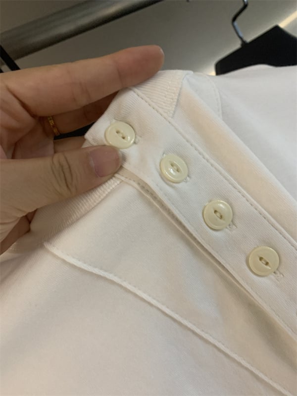 Muško dugačko majica od pamuka s dvostrukom pređom, oprana, basic T-shirt, za jesen i zimu, okrugli izrez