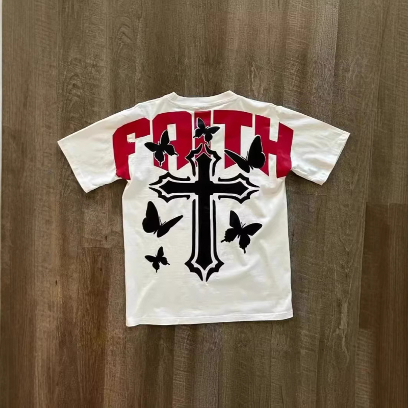 Personalizirana T‑Majica Y2K s slovima, retro grafički print križa, pamuk, kratkih rukava, za muškarce
