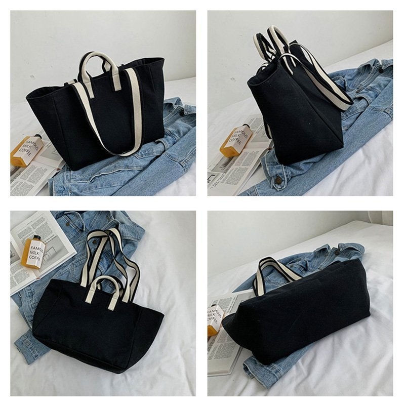 Ženska platnena torba 2025 – velika kapaciteta, minimalistički stil, tote torba s crossbody remenom za svakodnevnu upotrebu
