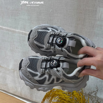 Dječje sportske tenisice s mekanom potplatom i protukliznom podlogom, novi model za proljeće-jesen 2026, unisex dad sneakers s okretljivom kopčom za trčanje
