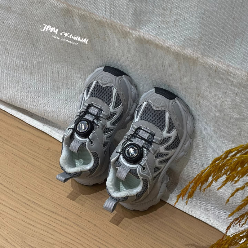 Dječje sportske tenisice s mekanom potplatom i protukliznom podlogom, novi model za proljeće-jesen 2026, unisex dad sneakers s okretljivom kopčom za trčanje