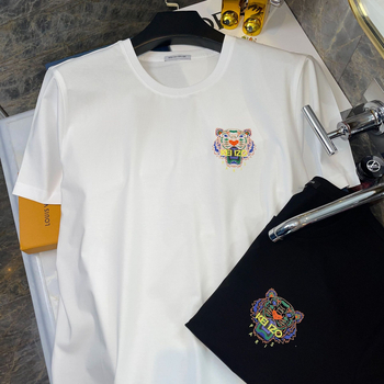 Мъжка тениска с къси ръкави, Slim Fit, от Ice Silk Cotton, кръгло деколте и принт в стил карикатура