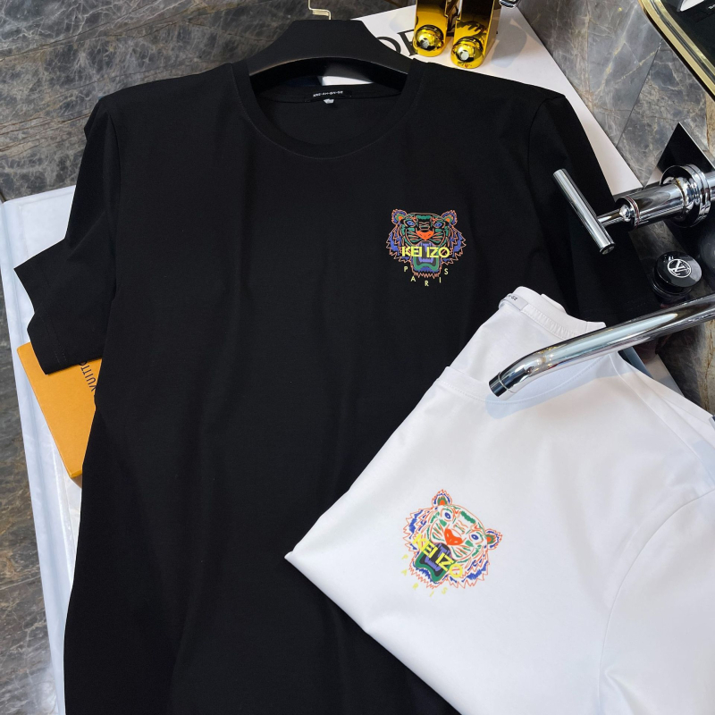 Мъжка тениска с къси ръкави, Slim Fit, от Ice Silk Cotton, кръгло деколте и принт в стил карикатура