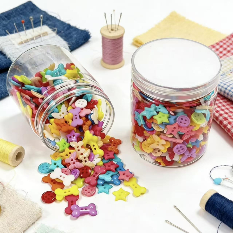 DIY komplet materijala s šarenim malim gumbima od smole u bočicama za dječje projekte i umjetnost