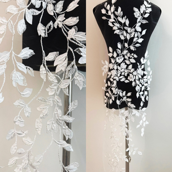 ZH473 3D lasersko izvezeni mrežasti materijal s motivom lista za DIY dječje haljine i Hanfu tkanina