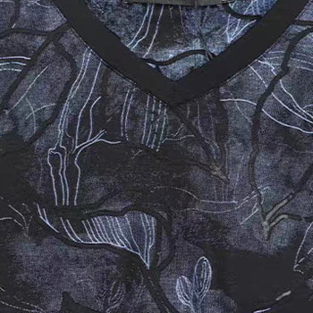 Muško T-shirt s V-izrezom, kratki rukav, ljetni casual stil, mješavina ice-silk i pamuka, digitalni print, brzo sušenje, prozračan