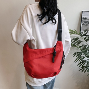 Torba preko ramena s prilagođenim logom u korejskom stilu, velika kapaciteta, unisex kampus crossbody, dumpling torba