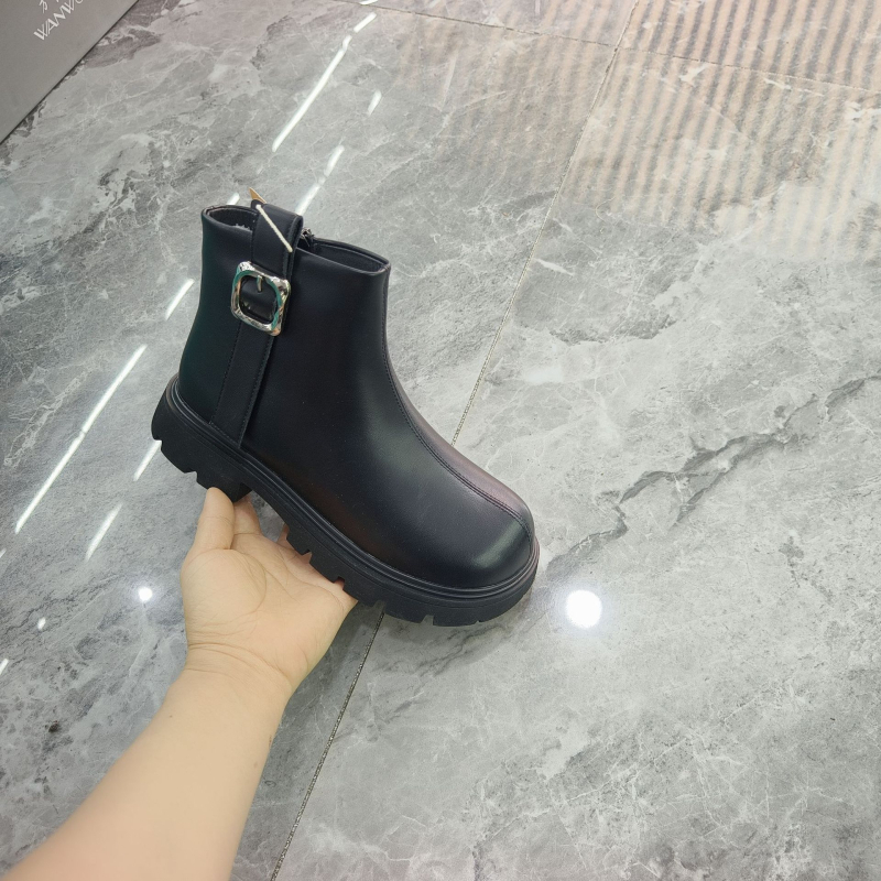 Dječje Martin čizme, vodootporne kožne zimske čizme, unisex, britanski stil, kratke čizme, žute, gumeni potplat, bočni zip