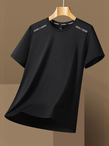 629 Novo majica od ice silk s brzom sušenjem, muška, kratkih rukava, za vanjske sportove, trčanje, prozračna, plus veličina, ljeto