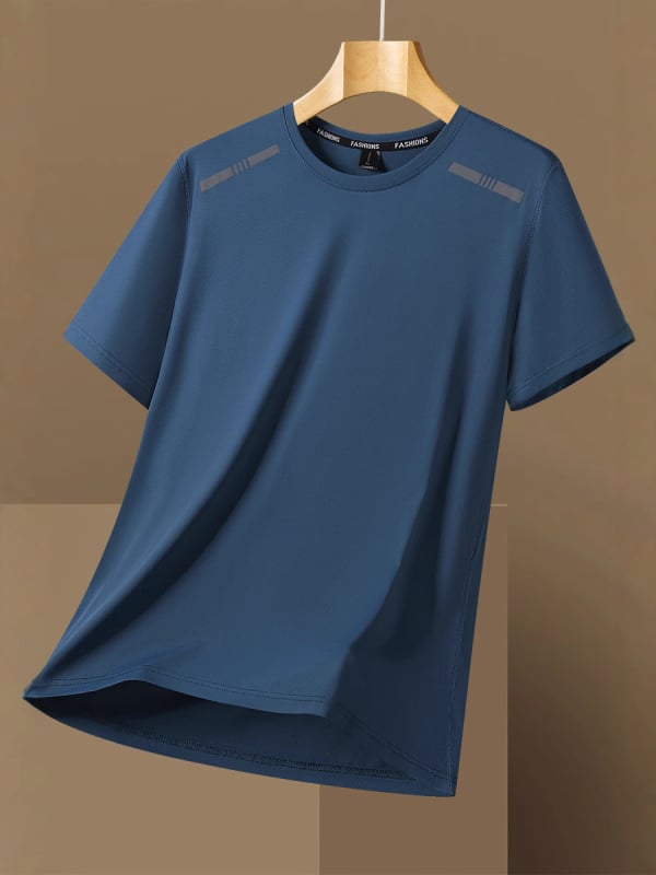 629 Novo majica od ice silk s brzom sušenjem, muška, kratkih rukava, za vanjske sportove, trčanje, prozračna, plus veličina, ljeto