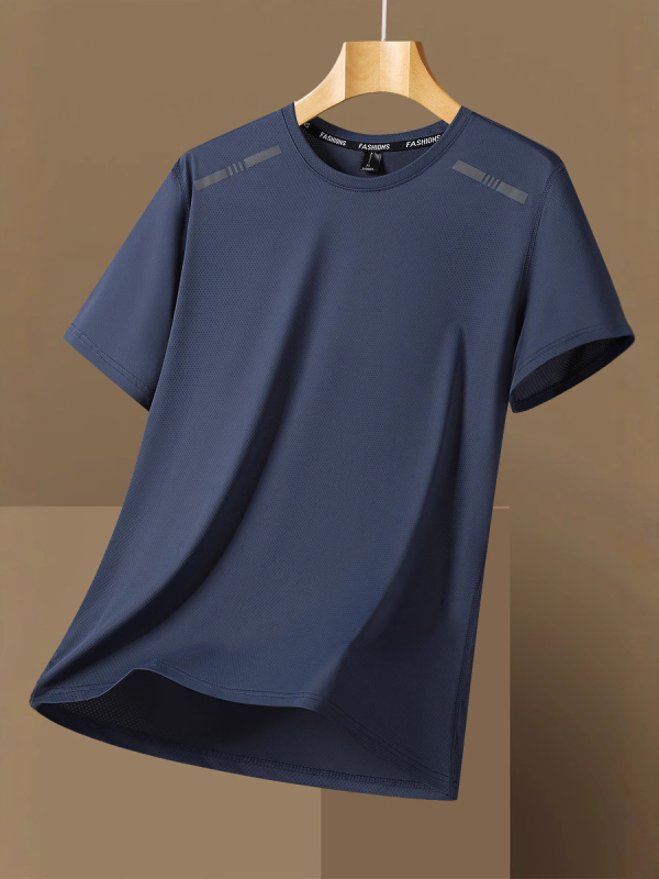 629 Novo majica od ice silk s brzom sušenjem, muška, kratkih rukava, za vanjske sportove, trčanje, prozračna, plus veličina, ljeto