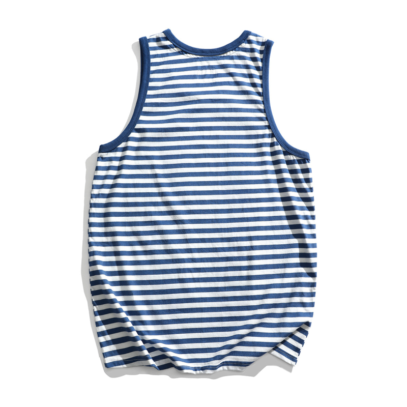 Ami Khaji muška pamučna tank top majica s mornarskim prugama