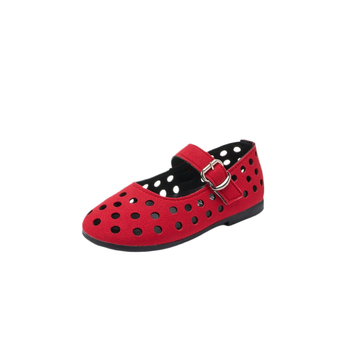 Dječje Mary Jane sandale za djevojčice, ljeto 2025, prorezan dizajn, kopča na Velcro, gumeni đon