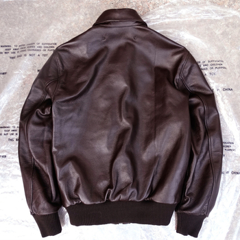 A2 pilotska kožna jakna, američki retro stil, vrhunska teleća koža, muški, kratka, slim fit
