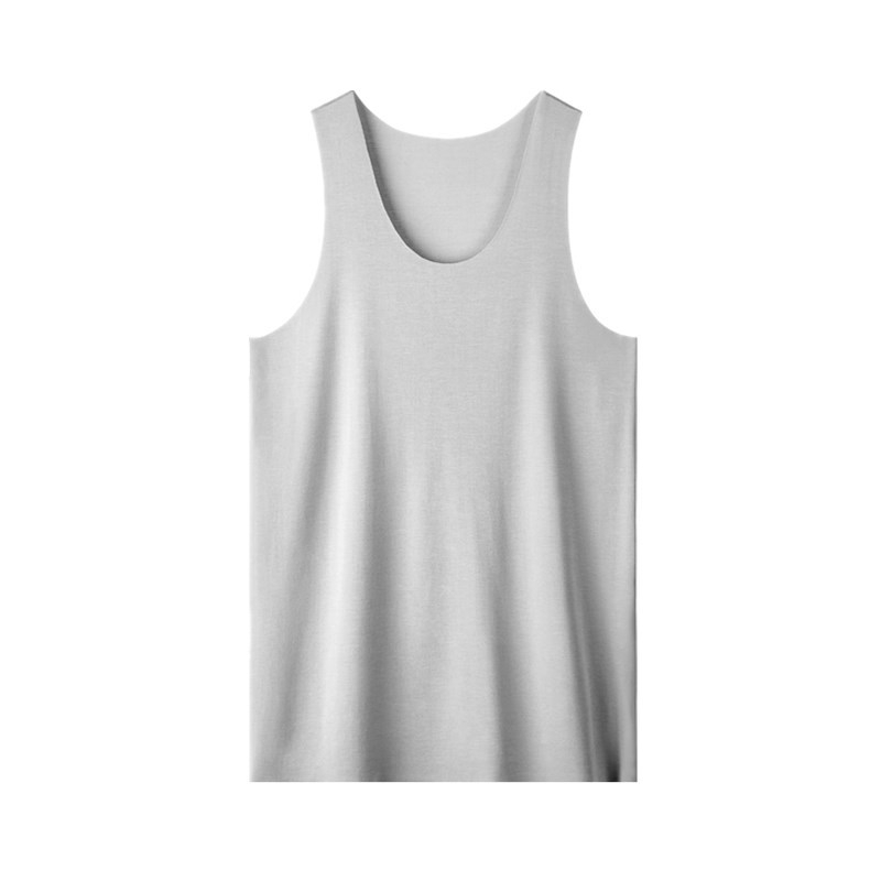Muški bezšavni tank top od ledenog svile, uskog kroja, za sport i fitness, bez rukava, prozračan
