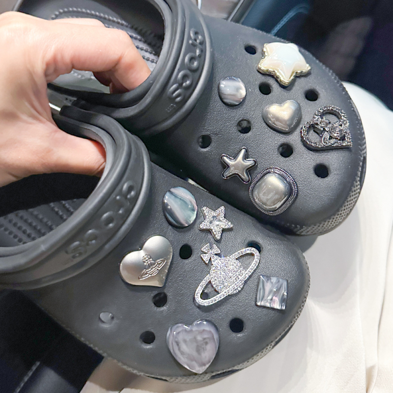 DIY kristalne kopče za obuće Crocs-stil sandale i papuče