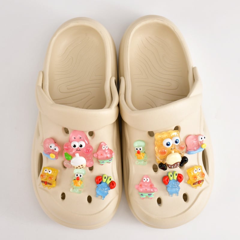 SpongeBob dodaci za Crocs: cvjetovi za cipele, kopče za vrtne cipele, DIY dekoracije