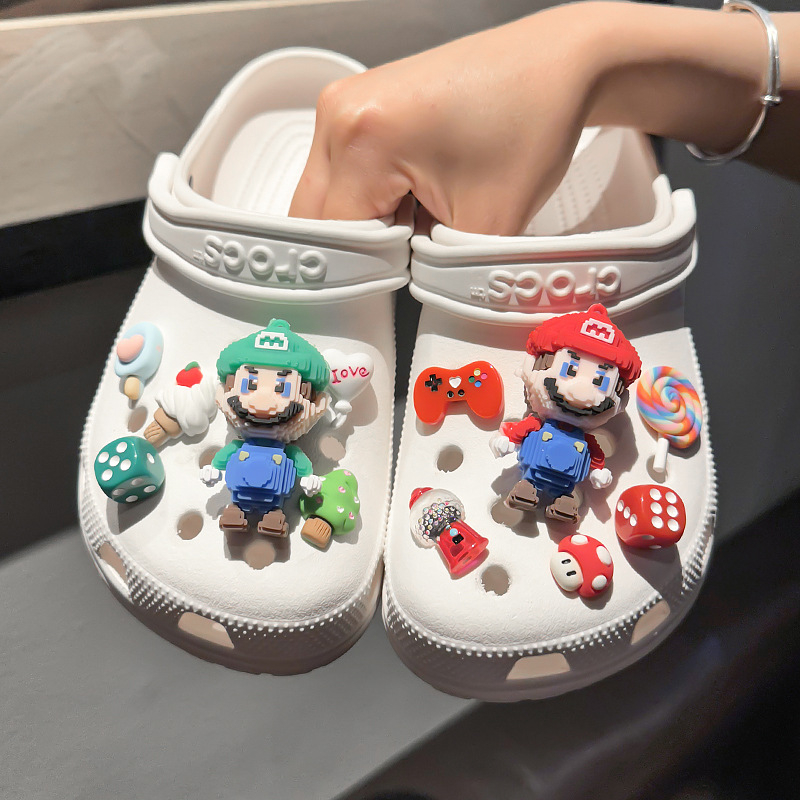 Dodatak za obuću Crocs stila: DIY Mario crtić, slatke školske kopče, ukrasne kopče za obuću