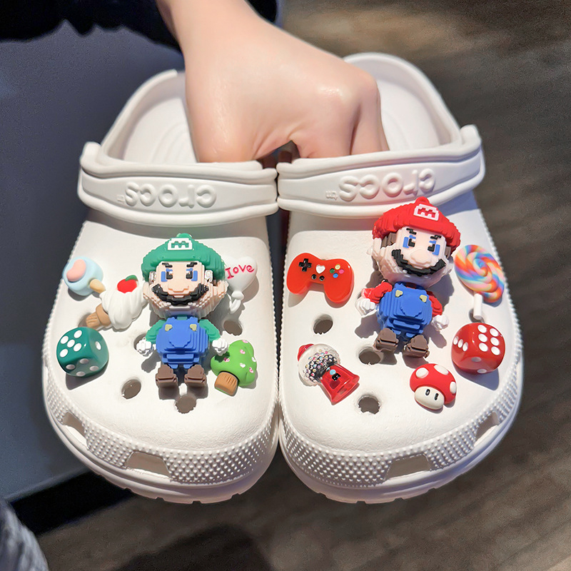 Dodatak za obuću Crocs stila: DIY Mario crtić, slatke školske kopče, ukrasne kopče za obuću