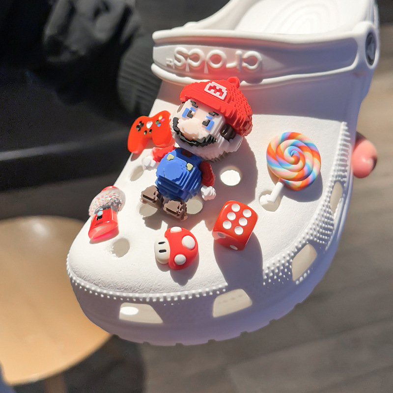 Dodatak za obuću Crocs stila: DIY Mario crtić, slatke školske kopče, ukrasne kopče za obuću