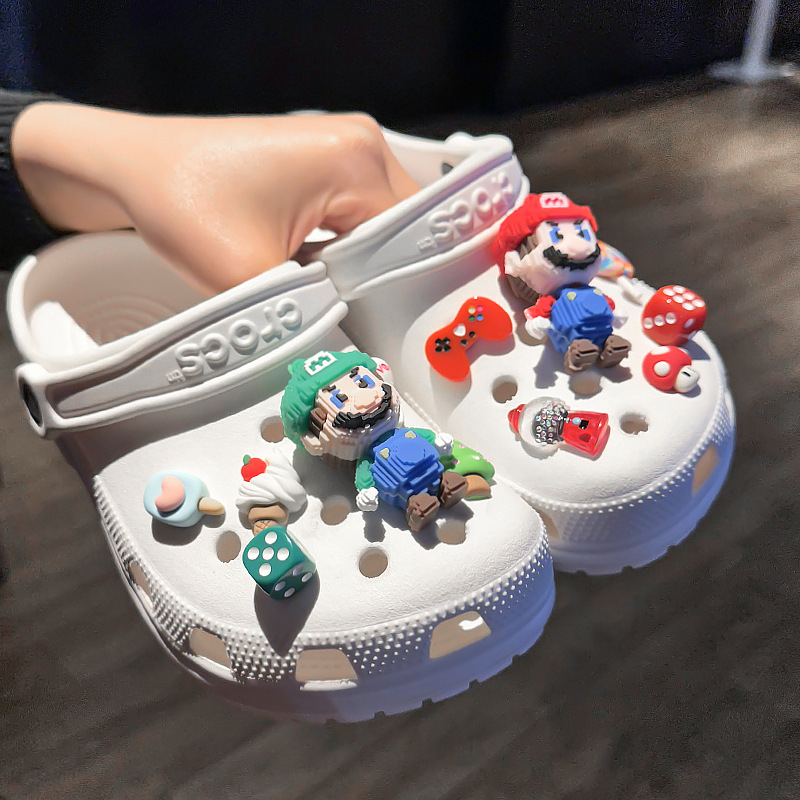 Dodatak za obuću Crocs stila: DIY Mario crtić, slatke školske kopče, ukrasne kopče za obuću