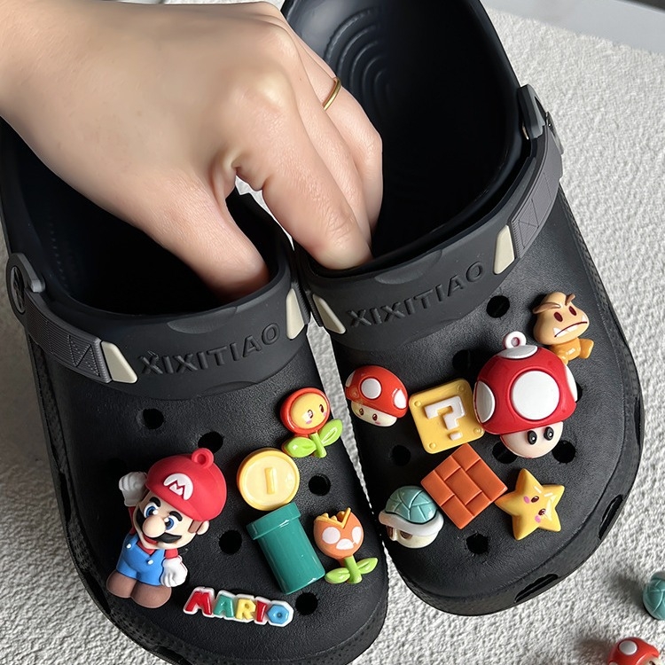 Crocs dodaci: DIY Mario i gljiva kopče za papuče – odvojive ukrasne kopče