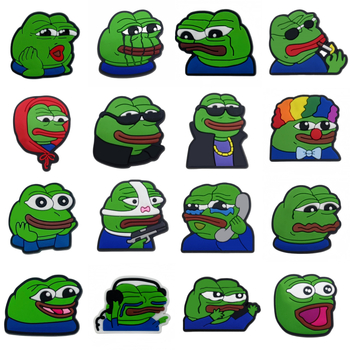 Set cvjetnih ukrasa za Crocs iz serije Sad Frog — odvojive kopčice za cipele i vrtne sandale